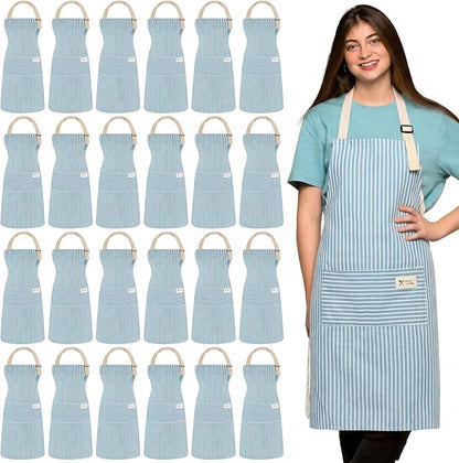 Janmercy 24 Pcs Aprons for Women Men by Janmercy