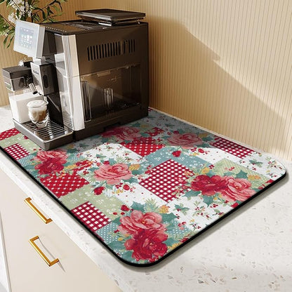 Kitchen Countertop Dish Drying Mat, Super Absorbent Coffee Bar Mat - Image 8