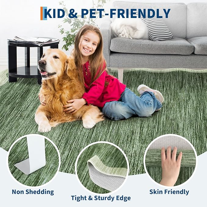 GarveeHome Scalloped Washable Rug 5x7 Area Rugs - Image 8