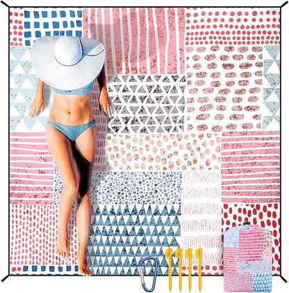 HIHOHO Beach Blanket Waterproof Sandproof Extra Large Beach Mat 79" X by HIHOHO