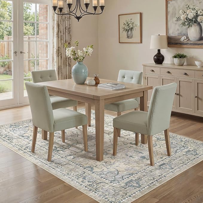 cotiled 5x8 Area Rug Machine Washable Vintage Carpet - Image 5