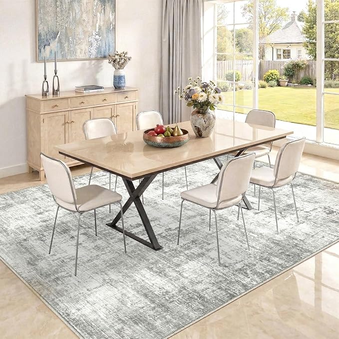 9x12 Area Rugs Washable Living Room Rug-No Slip Soft Carpets Modern Abstract - Image 7