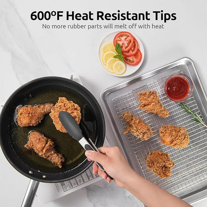 600ºF Heat Resistant Kitchen Tong: U-Taste 7 inch Silicone Cooking Tong - Image 3