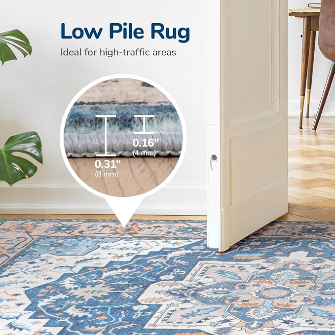 Lessymo Area Rugs 9x12 Living Room, Large Area Rug Machine Washable Area Rug - Image 8