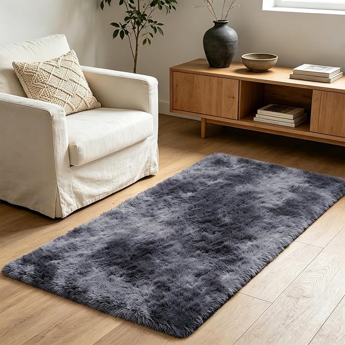 Shag Runner Rug for Bedroom Living Room 2x6 Upgrade Non-Slip Fluffy Soft - Image 7