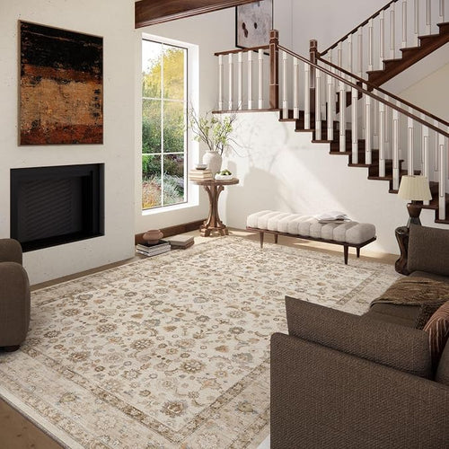 10x14 Area Rug Washable Rugs: Large Living Room Rug Stain Resistant Non Slip - Image 2