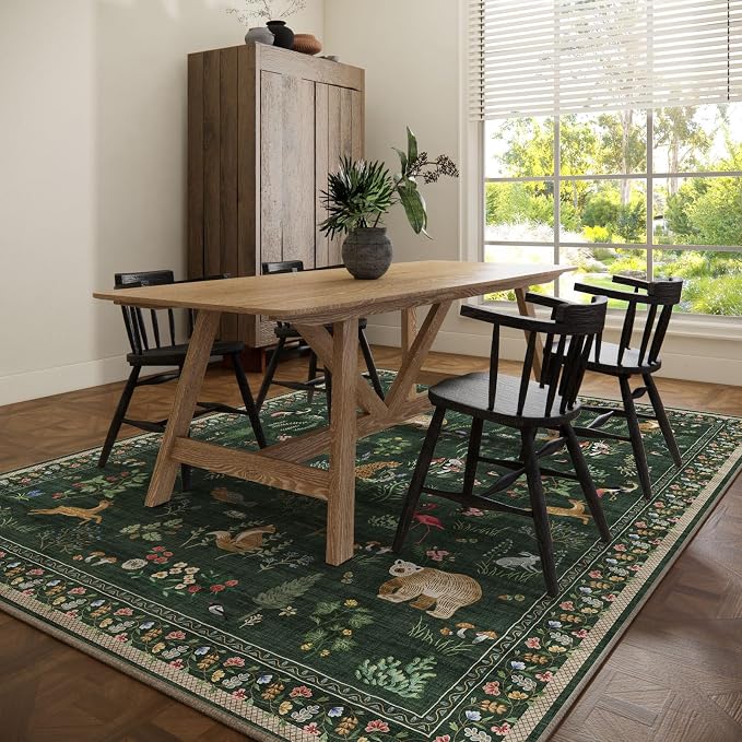 Machine Washable Rugs for Living Room: 8x10 Area Rugs for Bedroom Stain - Image 6