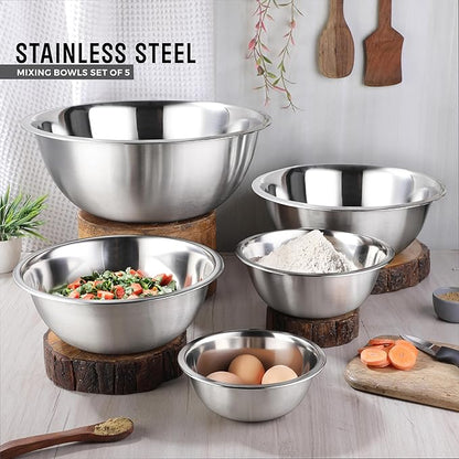 AVADOR Premium Stainless Steel Mixing Bowls, Space Saving - Image 5