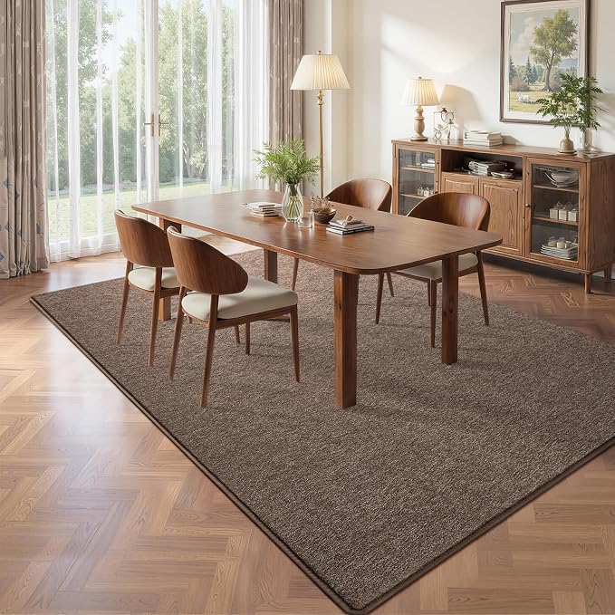 Pettop 5x7 Brown Area Rugs for Living Room Bedroom, Thickened Memory-Foam Throw - Image 5