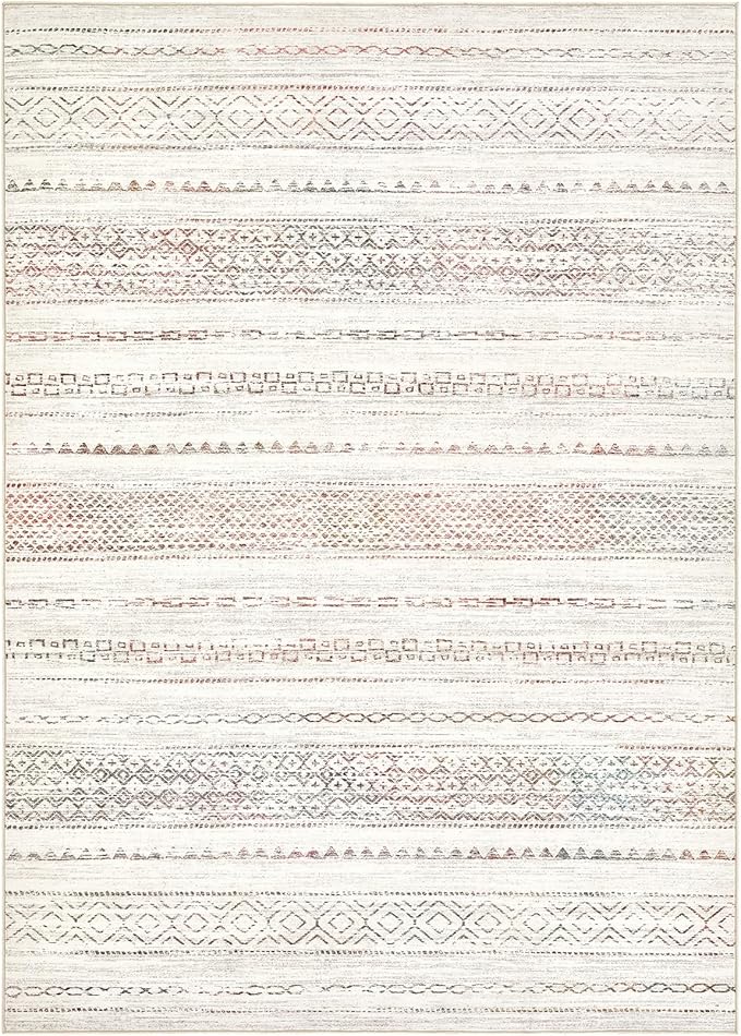 Nakagishi Area Rug Living Room Rugs: 7X9 Machine Washable Boho Large Neutral - Image 8