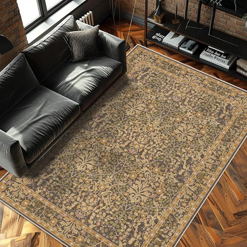 6x9 Washable Area Rugs for Living Room, Stain Resistant Vintage Rugs for Dining - Image 2