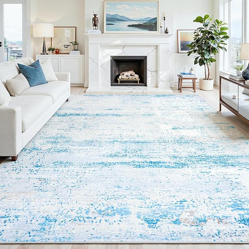 9x12 Area Rugs Washable Rug:Anti-Skid Abstract Modern Living Room Rug Soft Thin by Crority