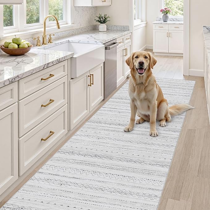 cotiled Hallway 2.6x8 Runner Rugs: Washable Boho Rugs - Image 5