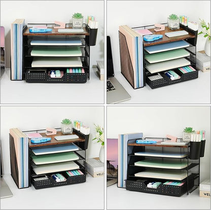 OPNICE Desk Organizer, 5-Tier Paper File Organizer - Image 4