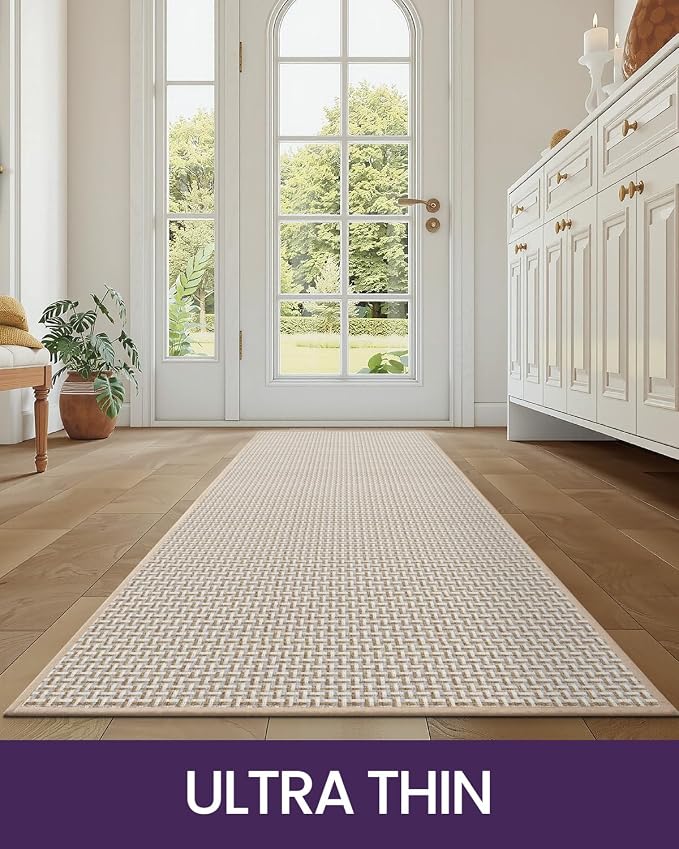 DEXI Hallway Runner Rug 2'x7', Non Slip Rubber Backed Runners Carpet, Ultra - Image 3