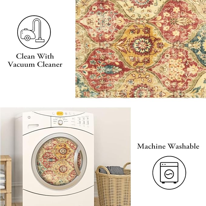 Lahome Moroccan Trellis Hallway Rug, 2x5 Washable Runner Rug Non Slip Kitchen - Image 4