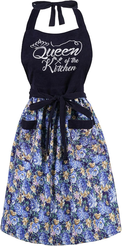 Cute Floral Aprons for Women by HYVOROS