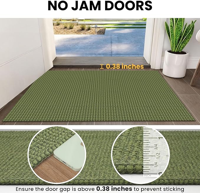 IOHOUZE Washable Runner Rug 2x10 Non Slip Rubber Backed Long Hallway Runner - Image 3