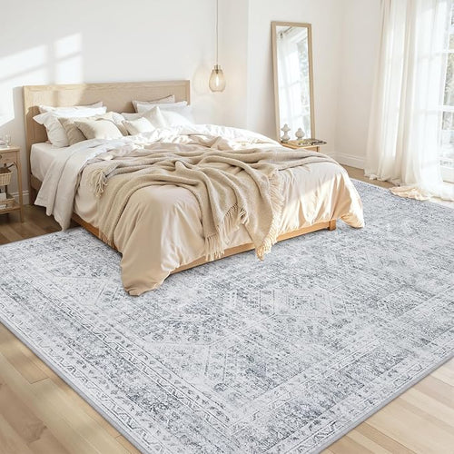 10x12 Area Rug for Living Room: Vintage Boho Neutral Washable Rug Indoor Soft - Image 2
