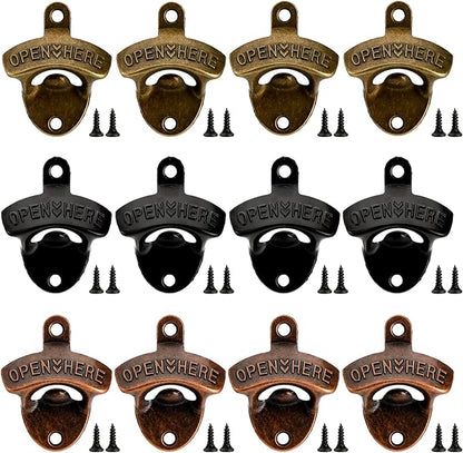 ZOOFOX 12-Piece Wall Mounted Vintage Metal Bottle Opener by zoofox