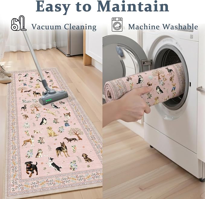 Dogs Rugs 24x17 Inch Home Decor Entry Rug, Small Door Mat Runner, Ultra-Thin - Image 3