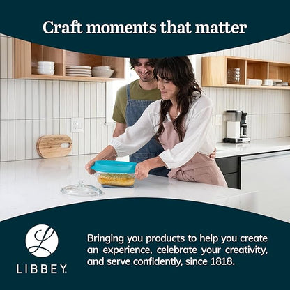 Libbey Baker’s Premium 3 Piece Glass Baking Dish Set, Space Saving Casserole - Image 6
