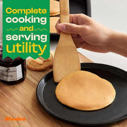 Riveira Bamboo Cooking Spoons 6-Piece – Wooden Cooking Utensils Set - Image 3
