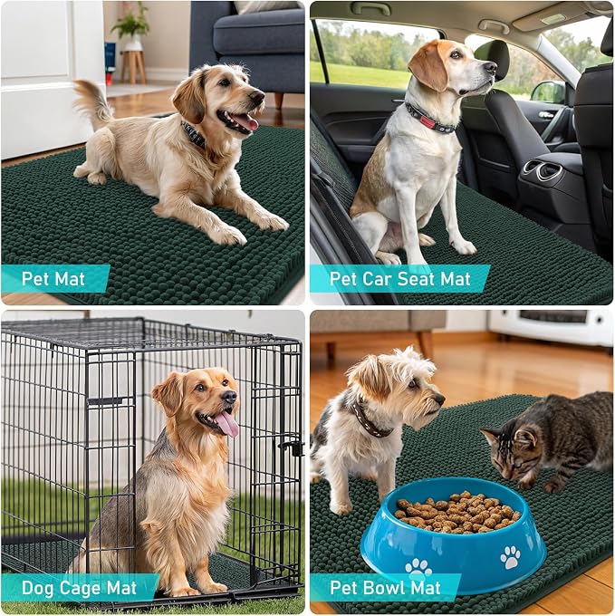 OLANLY Dog Door Mat for Muddy Paws 30x17, Absorbs Moisture and Dirt, Absorbent - Image 7