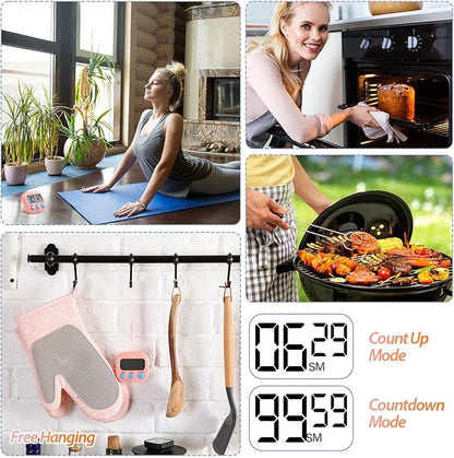 Weewooday 24 Pcs Digital Kitchen Timer Magnetic Timer Bulk On/Off Switch Minute - Image 3