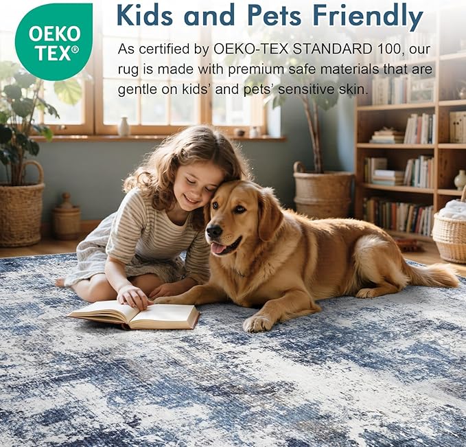 6x9 Ft Large Area Rugs for Living Room, Soft Non-Slip Washable Rugs Modern - Image 5