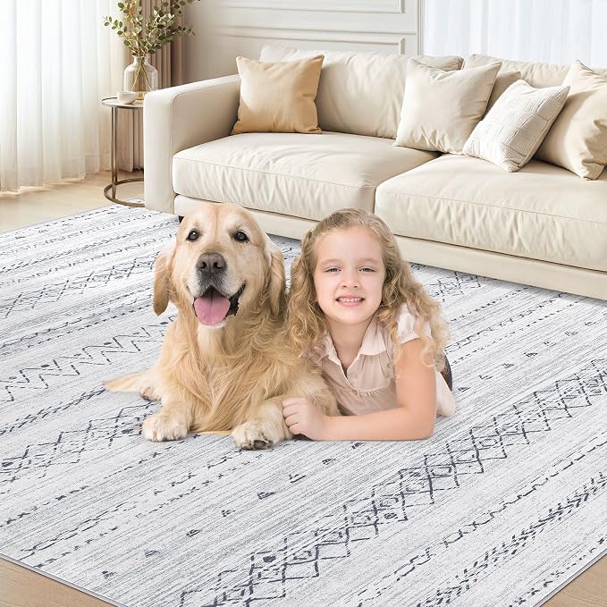 cotiled 10x14 Area Rugs Living Room Rug: Washable Boho Rugs - Image 5
