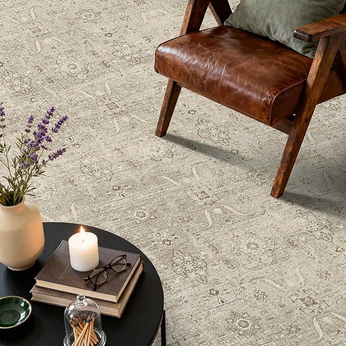 Rugxara 5x7 Area Rugs for Living Room Bedroom, Vintage Floral Retro Boho Non - Image 5