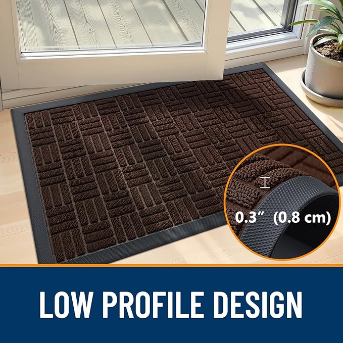 OLANLY Front Door Mat Outside Entrance 59x23, Heavy Duty Sturdy Natural Rubber - Image 5
