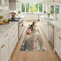 RELEANY Washable Area Rugs 2x7 Non-Slip Modern Abstract Soft by RELEANY