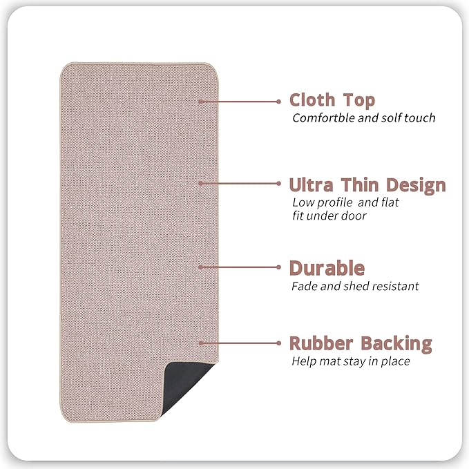 Bosap Bath Mat, Ultra Thin Bathroom Runner Rugs, Large Bath Mats - Image 2