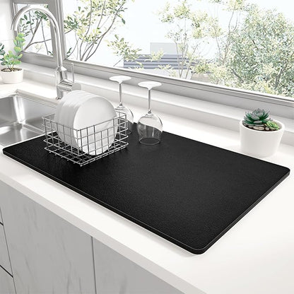 Rnivvi Dish Drying Mat for Kitchen Counter, XL 15 x 24" Super Absorbent Drainer by Rnivvi
