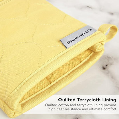 KITCHENAID Quilted Cotton Terry Cloth Oven Mitt, Pot Holder, Kitchen Towel - Image 9