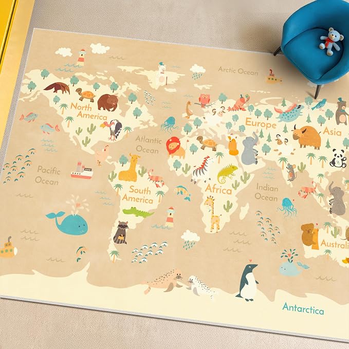 Large Kids Area Rugs with Animal - Image 6