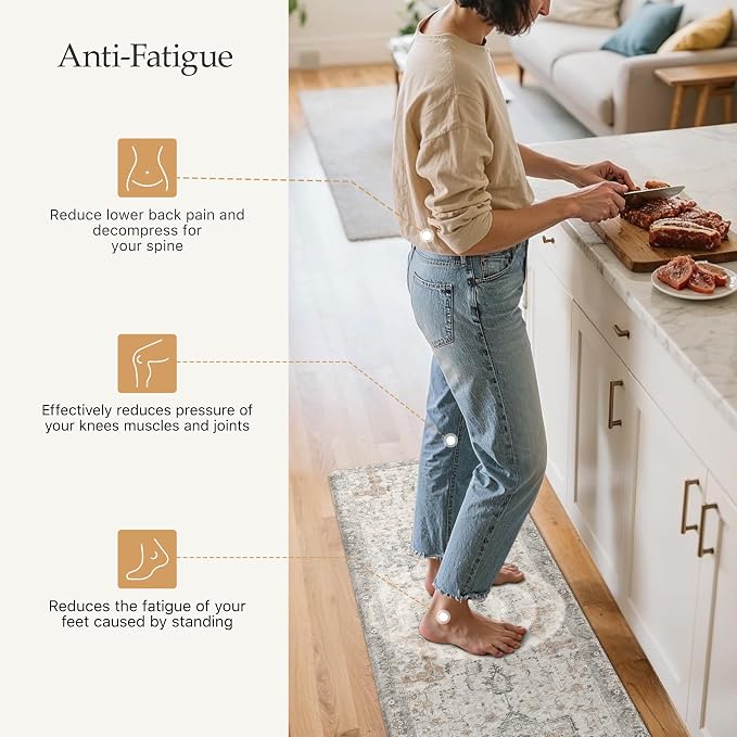 GENIMO Kitchen Mats for Floor, Washable Anti Fatigue Mat for Cushioned - Image 3