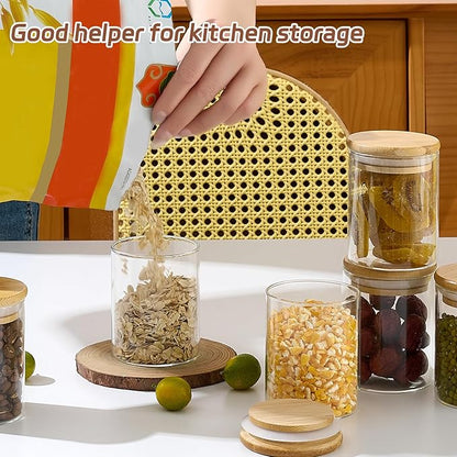 12 Packs Round Spice Jars with Label, 8oz Stackable Airtight Food Storage - Image 5