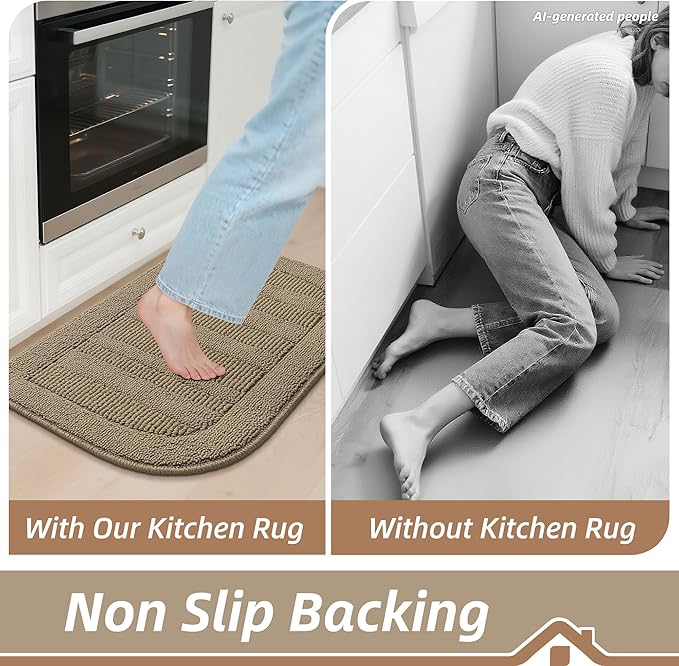 BEQHAUSE 24x36 Inch Kitchen Rug Mat Durable Kitchen Rugs Non-Slip Washable - Image 6