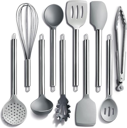 COOK WITH COLOR Silicone Cooking Utensils, Kitchen Utensil Set, Cooking Utensils by CookwithColor