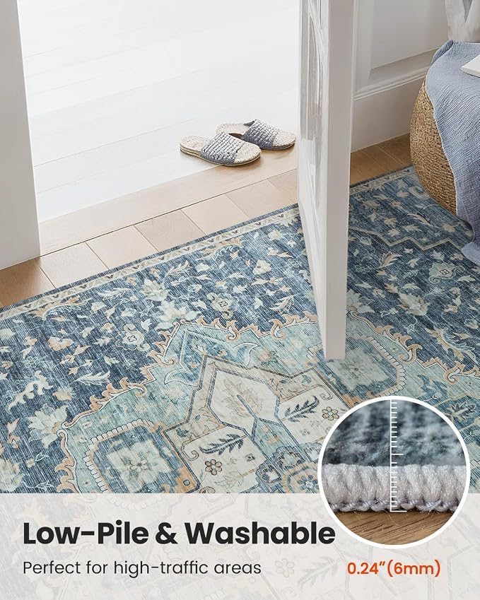 AMADA HOMEFURNISHING 5x7 Area Rugs, Washable Living Room Rug Low-Profile - Image 7