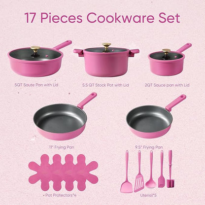 CAROTE Non Stick Pots and Pans Set, Cookware Sets Nonstick, Kitchen Cooking Set - Image 2