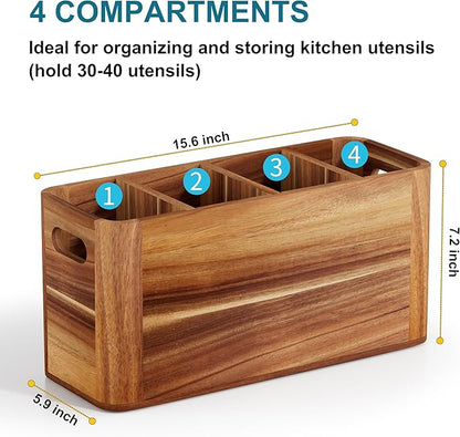 Utensil Holder for Kitchen Counter, Extra Large Utensil Holder for Countertop - Image 2