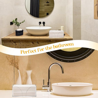 2PCS Paper Towel Dispenser Countertop Acrylic Clear Paper Towel Holder - Image 6