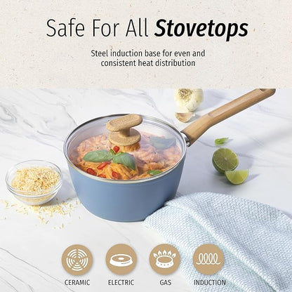 GoodCook Healthy Ceramic Titanium-Infused 2 Quart Saucepan - Image 6