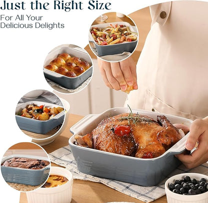 DOWAN 8x8 Baking dish, Square Baking Pan, Ceramic Casserole Dishes - Image 7