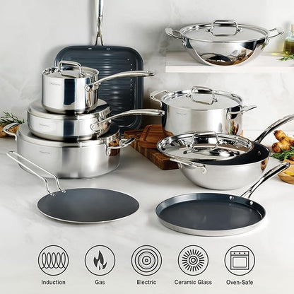 Tramontina Utsava Tri-Ply Clad Stainless Steel 3.25-Quart Casserole - Image 5