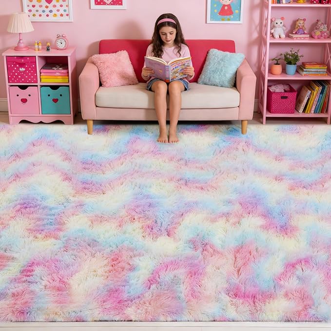6x9 Children's Rugs for Bedroom, Rugs for Living Room, Plush Fluffy Carpet - Image 7